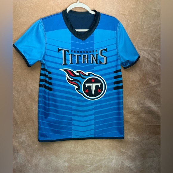Tennessee Titans Kids Navy Blue T-Shirt‎ REVERSIBLE XL - Picture 4 of 9